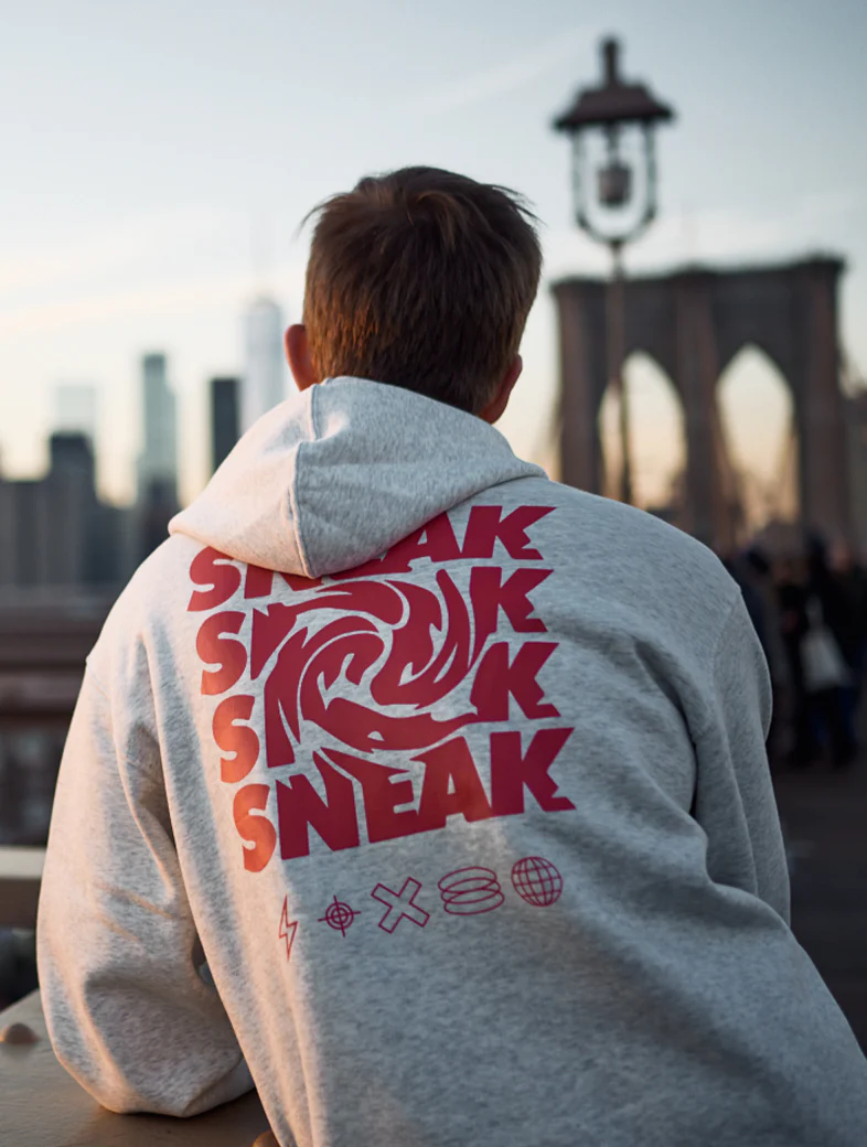SNEAK HOODIE - GREY - Image 4